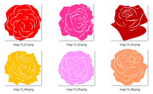 バラのシルエット Png形式画像 フリー素材 無料素材のdigipot