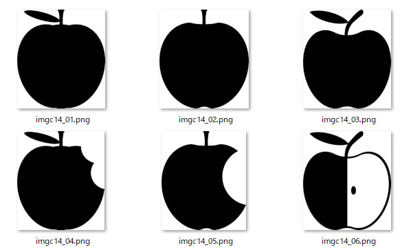りんごのシルエット 画像 フリー素材 無料素材のdigipot