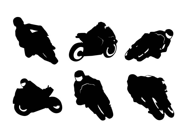 バイクレーサーのシルエット 画像 フリー素材 無料素材のdigipot