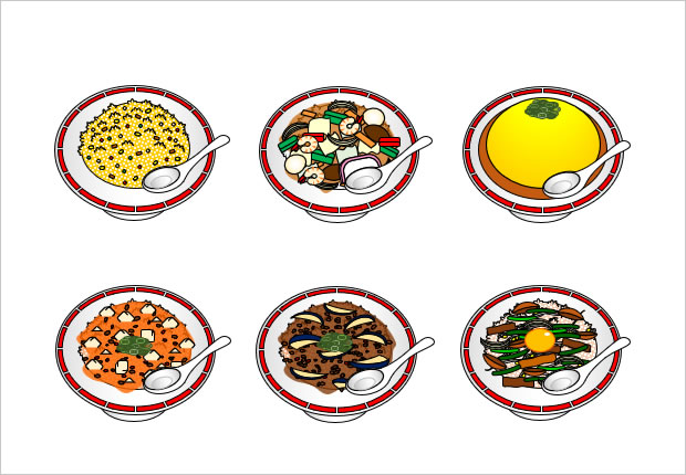 中華料理店の丼ぶり料理のイラスト Png形式画像 フリー素材 無料素材のdigipot