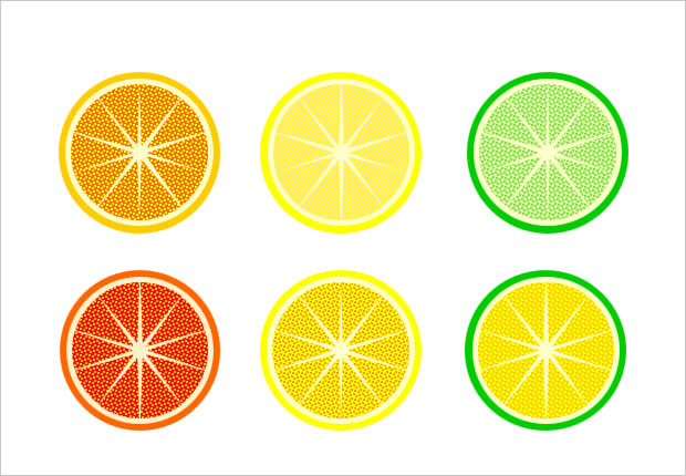輪切りの柑橘系果物のイラスト Png形式画像 フリー素材 無料素材のdigipot