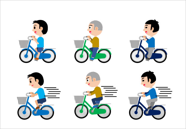 自転車に乗る男の子のイラスト Png形式画像 フリー素材 無料素材のdigipot