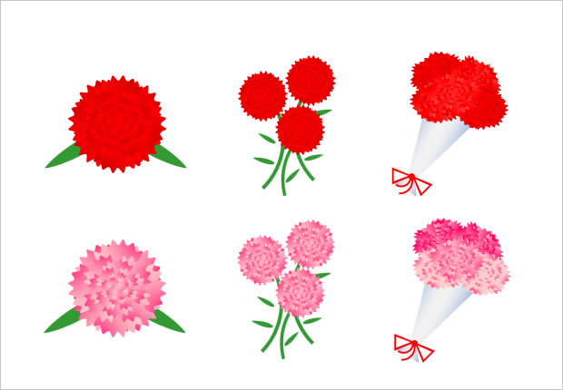 カーネーションの花のイラスト 画像 フリー素材 無料素材のdigipot