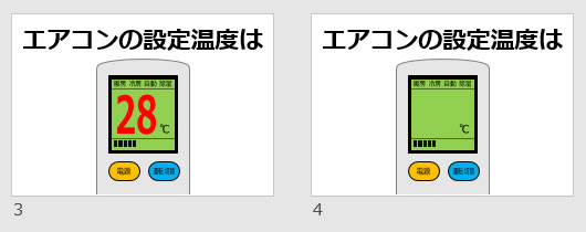 エアコンの設定温度は〇度にの貼り紙画像