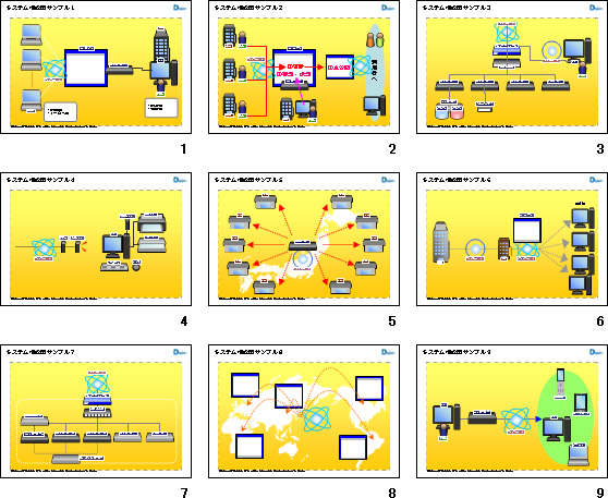 システム構成図サンプル パワーポイント フリー素材 無料素材のdigipot