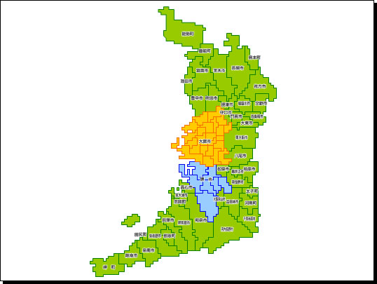 大阪府の地図画像