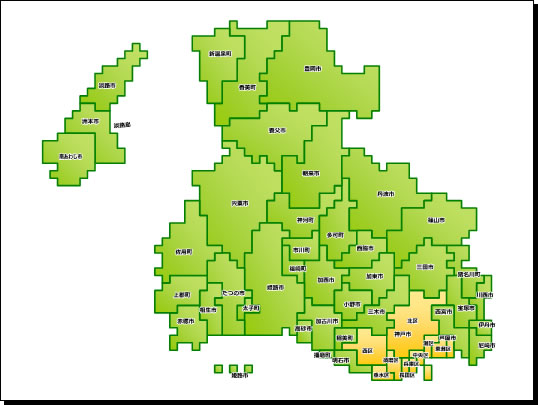 兵庫県の地図画像