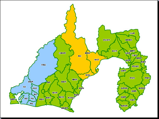 静岡県の地図画像