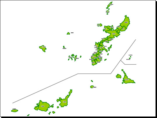 沖縄県地図 A3サイズ パワーポイント フリー素材 無料素材のdigipot