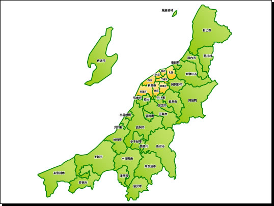 新潟県の地図画像