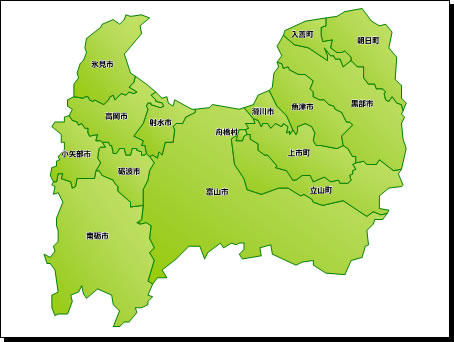 富山県の地図画像