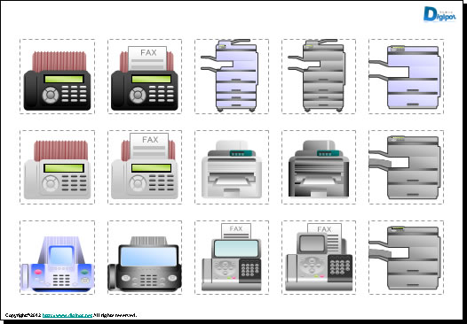 FAXのイラスト画像