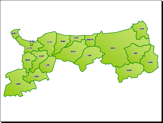 鳥取県の地図画像