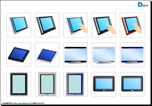 タブレットpcのイラスト パワーポイント フリー素材 無料素材のdigipot