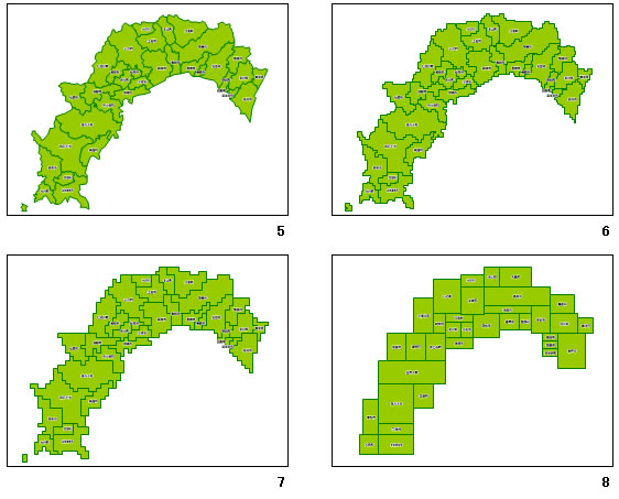 高知県の地図画像