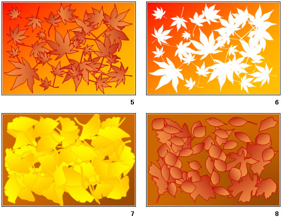 落ち葉のイラスト画像3