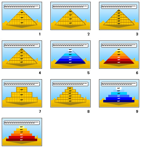 シンプルなピラミッド図テンプレート画像2