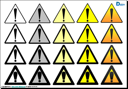 警告マークのイラスト画像