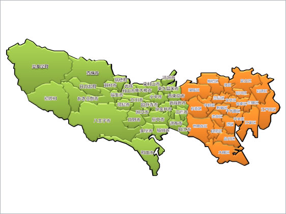 東京都の地図画像