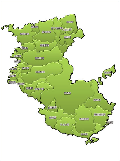 和歌山県の地図画像