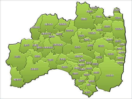 福島県の地図画像