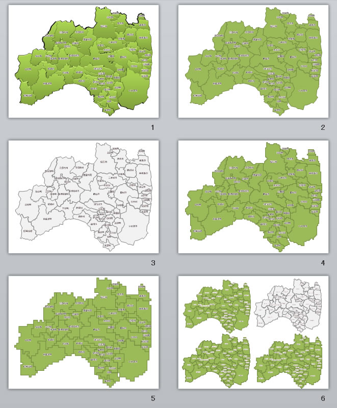 福島県地図2 パワーポイント フリー素材 無料素材のdigipot
