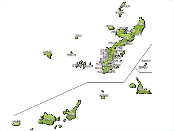 沖縄県地図2 パワーポイント フリー素材 無料素材のdigipot