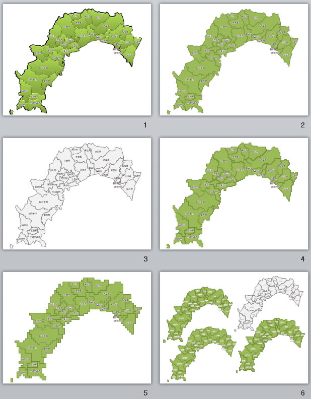 高知県地図2 パワーポイント フリー素材 無料素材のdigipot