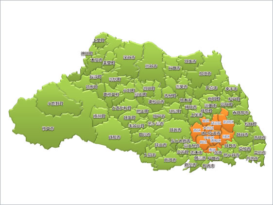 埼玉県の地図画像