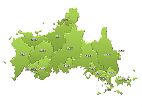 山口県の地図画像