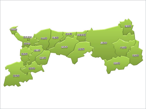 鳥取県の地図画像