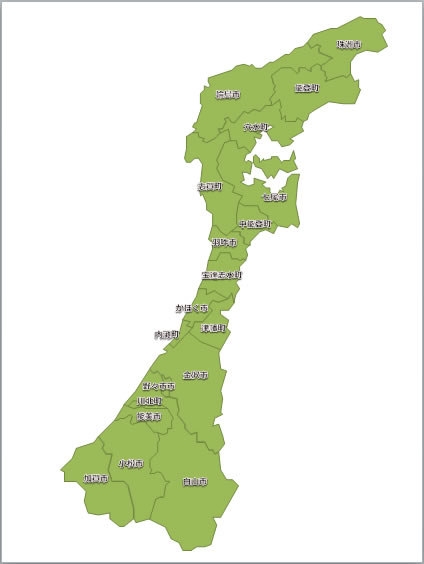 石川県の地図画像