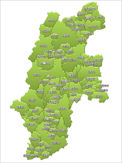 長野県の地図画像