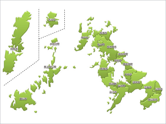 長崎県地図2 パワーポイント フリー素材 無料素材のdigipot