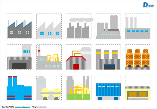 工場のイラスト パワーポイント フリー素材 無料素材のdigipot