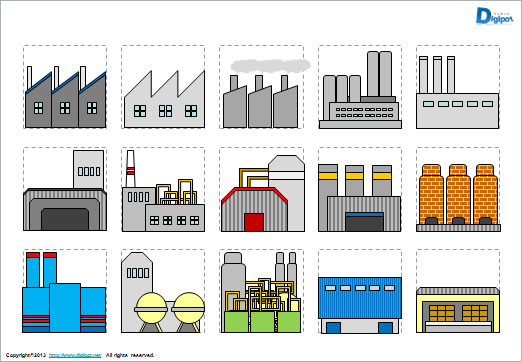 工場のイラスト パワーポイント フリー素材 無料素材のdigipot