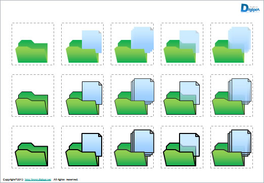 ファイル フォルダイメージのイラスト パワーポイント フリー素材 無料素材のdigipot