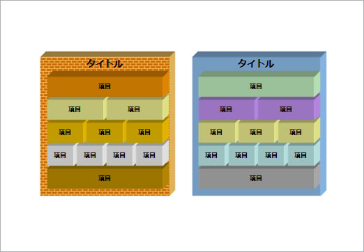 パソコン内の概略図、ソフトウェア構成図テンプレート画像2