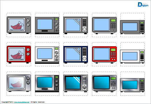 電子レンジのイラスト パワーポイント フリー素材 無料素材のdigipot