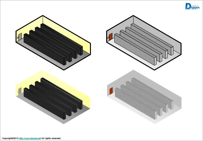 データセンターのイラスト パワーポイント フリー素材 無料素材のdigipot