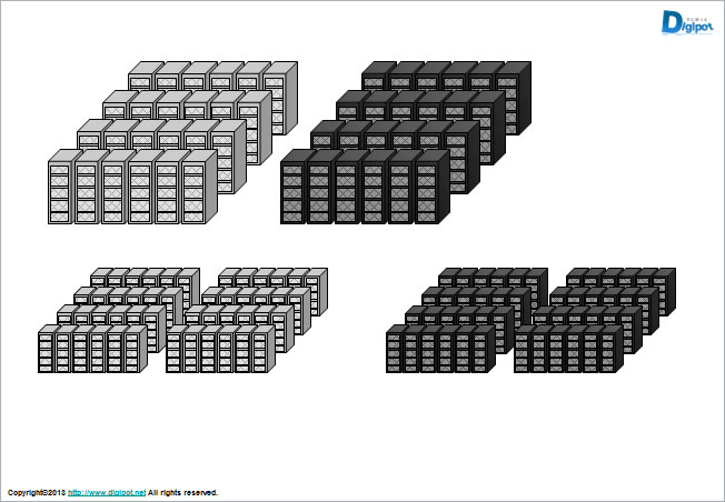 データセンターのイラスト パワーポイント フリー素材 無料素材のdigipot