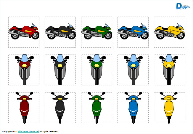 バイク オートバイ 原付のイラスト パワーポイント フリー素材 無料素材のdigipot