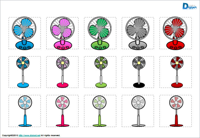扇風機のイラスト画像