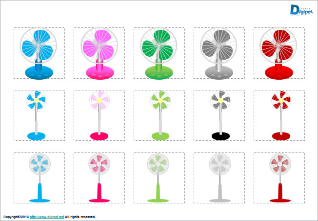 扇風機のイラスト画像2