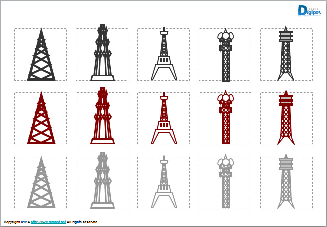 鉄塔 電波塔のイラスト パワーポイント フリー素材 無料素材のdigipot