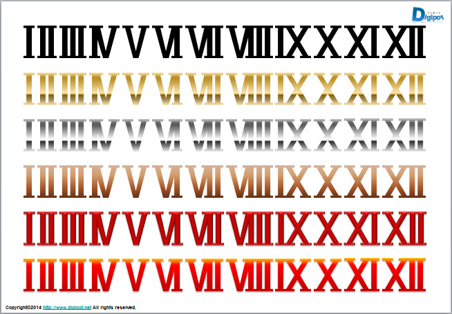 ローマ数字のフォント画像