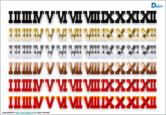 ローマ数字のフォント画像2