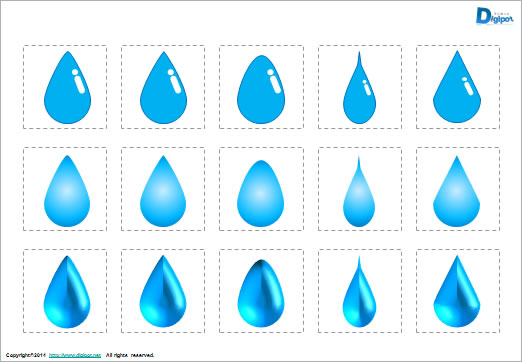 光沢のある水滴 水しぶきのイラスト パワーポイント フリー素材 無料素材のdigipot