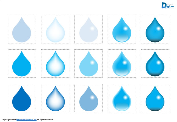 水滴、しぶきのイラスト画像