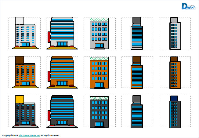 ビルのイラスト パワーポイント フリー素材 無料素材のdigipot